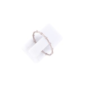 Δαχτυλίδι από Επιπλατινωμένο Ασήμι και Λευκά Κρύσταλλα Ζιργκόν