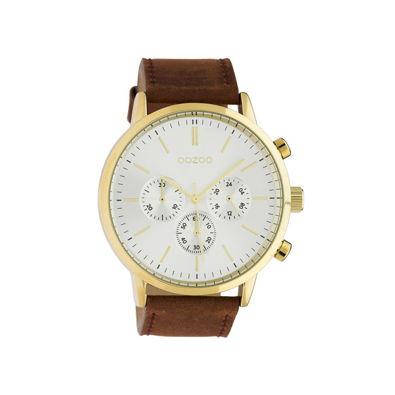 Ρολόι Oozoo Timepieces Brown Leather Strap - C10542