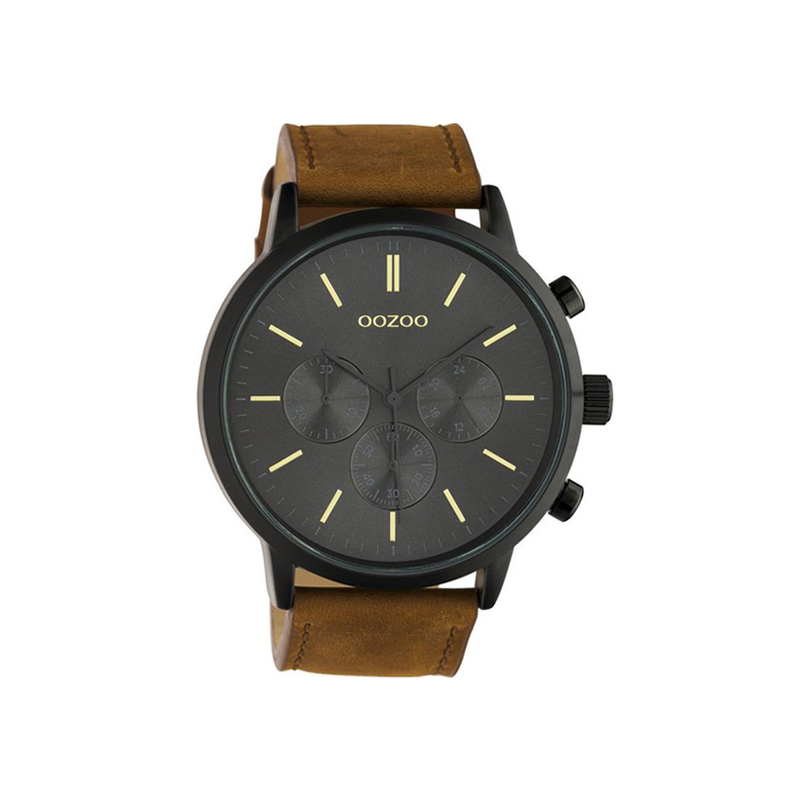 Ρολόι Oozoo Timepieces Brown Leather Strap - C10543