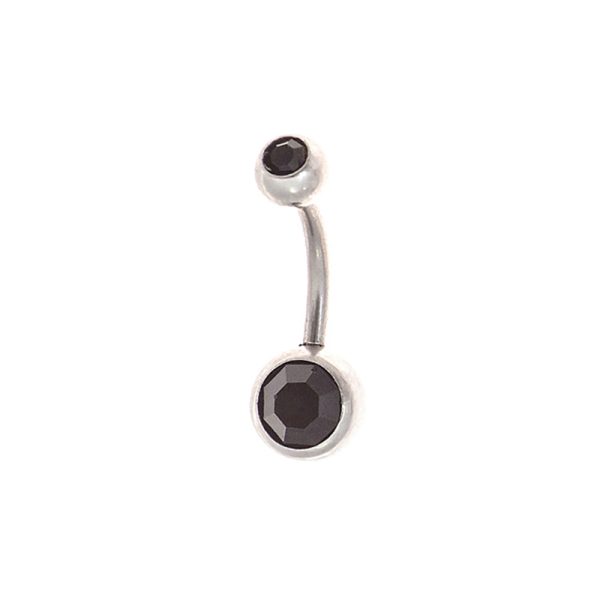 Σκουλαρίκι Αφαλού από Ατσάλι με Στρας – STB31