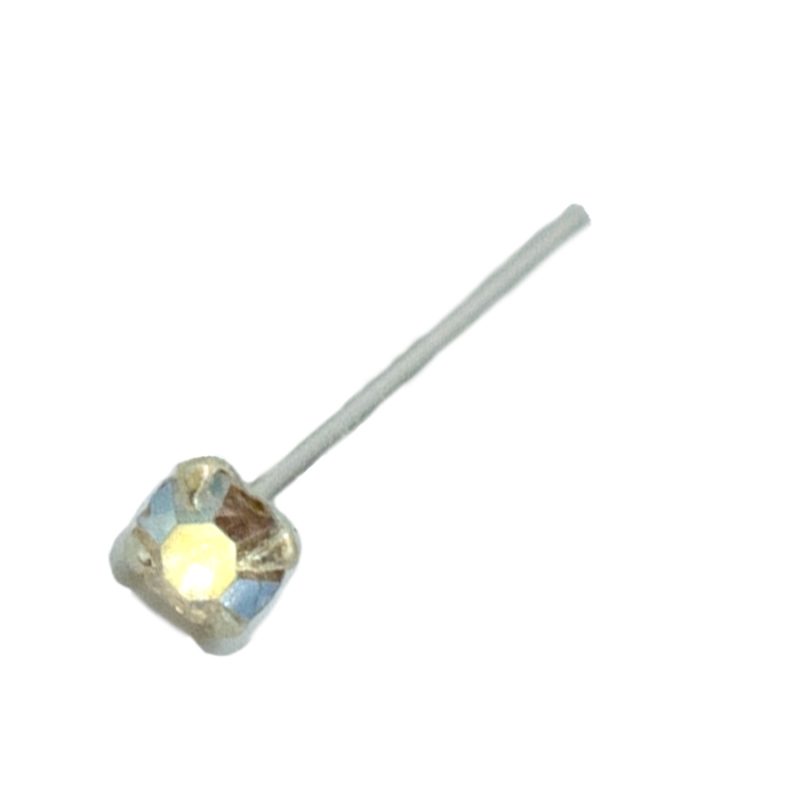 Σκουλαρίκι Μύτης Ασημένιο με Ζιργκόν και Μπίλια - MT351