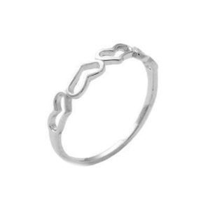 Δαχτυλίδι Ασημένιο Επιπλατινωμένο με Σχέδιο - D52-8988