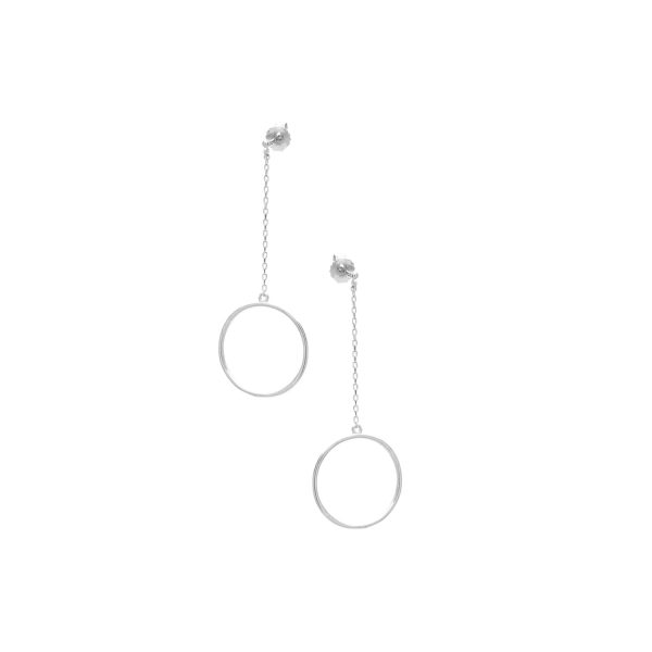 Σκουλαρίκια Αυτιού Ασημένια Επιπλατινωμένα με Σχέδιο – D33-8170