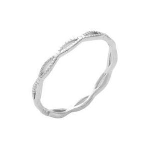 Δαχτυλίδι Ασημένιο Επιπλατινωμένο με Σχέδιο – D52-8982
