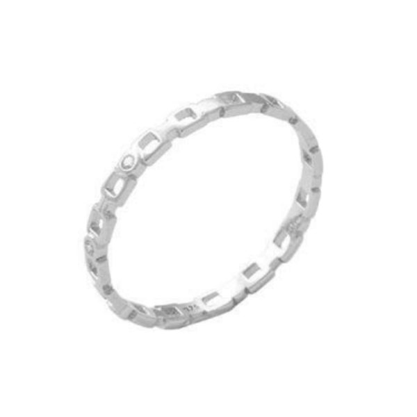 Δαχτυλίδι Ασημένιο Επιπλατινωμένο με Σχέδιο – D52-8984
