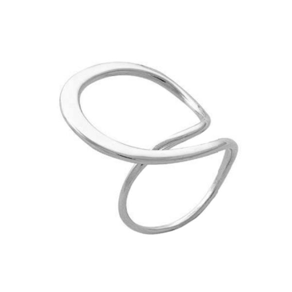 Δαχτυλίδι Ασημένιο Επιπλατινωμένο με Σχέδιο - D52-8435