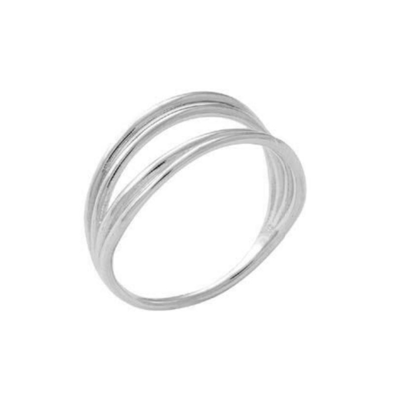 Δαχτυλίδι Ασημένιο Επιπλατινωμένο με Σχέδιο - D52-8987