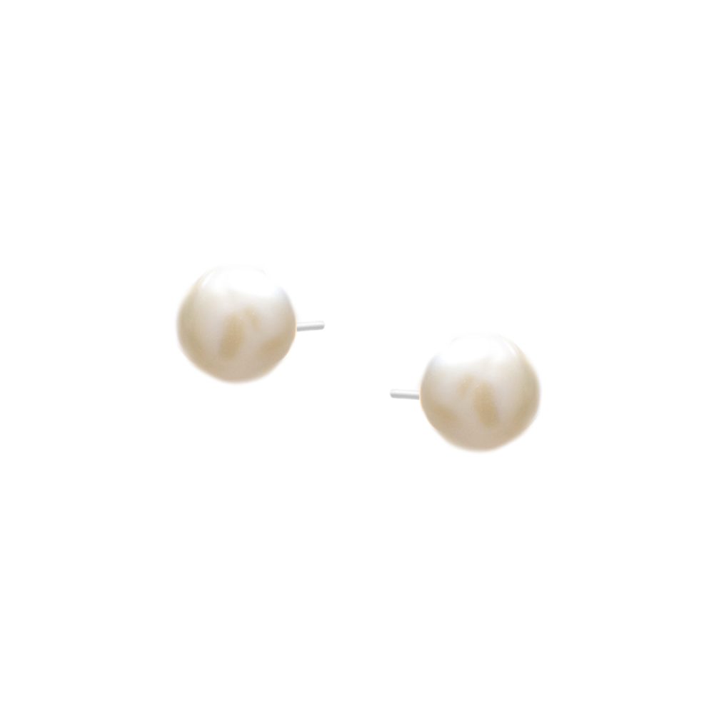 Σκουλαρίκια Αυτιού Ασημένια Επιπλατινωμένα με Μαργαριτάρι - D33-2058