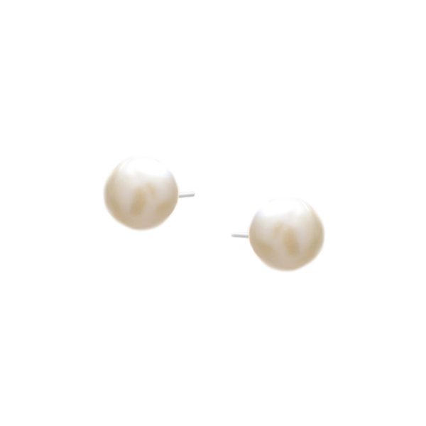 Σκουλαρίκια Αυτιού Ασημένια Επιπλατινωμένα με Μαργαριτάρι - D33-2060