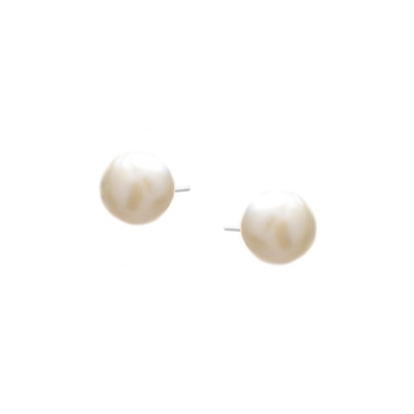 Σκουλαρίκια Αυτιού Ασημένια Επιπλατινωμένα με Μαργαριτάρι - D33-2061