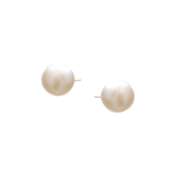 Σκουλαρίκια Αυτιού Ασημένια Επιπλατινωμένα με Μαργαριτάρι - D33-2134