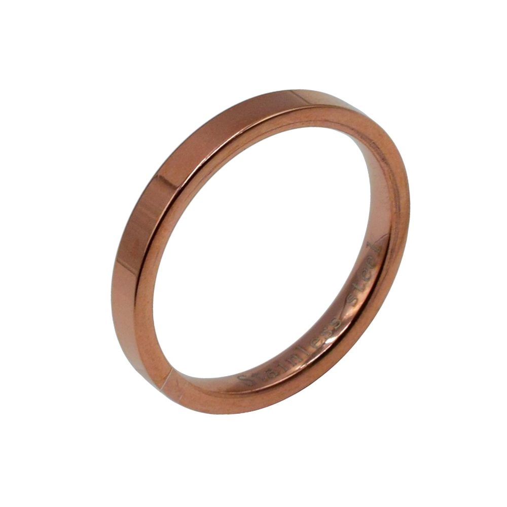 Δαχτυλίδι από Ατσάλι με Επιχρύσωμα - SR671