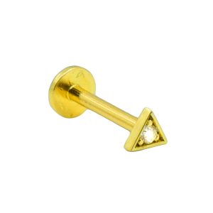 Σκουλαρίκι Αυτιού Χρυσό 14K με Σχέδιο και Ζιργκόν – ERTG5