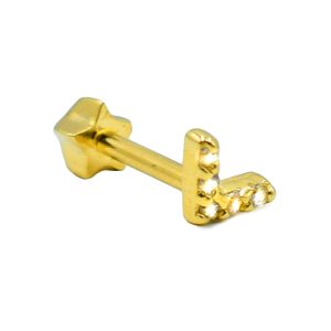 Σκουλαρίκι Αυτιού Χρυσό 14K με Σχέδιο και Ζιργκόν – ERTG14