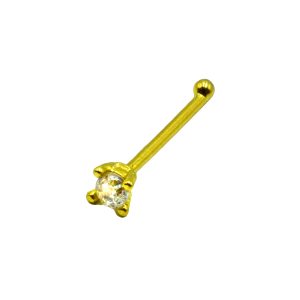 Σκουλαρίκι Μύτης Χρυσό K14 με Ζιργκόν - GN414