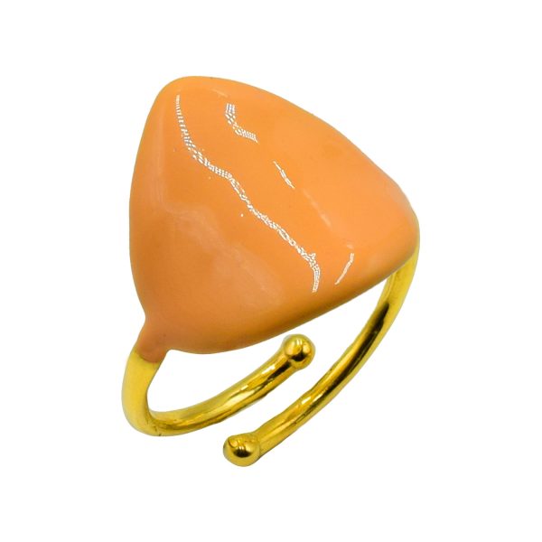 Δαχτυλίδι Ασημένιο Επιχρυσωμένο με Σμάλτο – CSM14