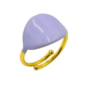 Δαχτυλίδι Ασημένιο Επιχρυσωμένο με Σμάλτο – CSM6
