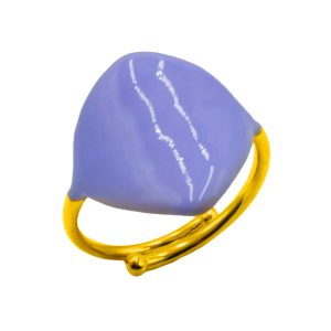 Δαχτυλίδι Ασημένιο Επιχρυσωμένο με Σμάλτο – CSM16