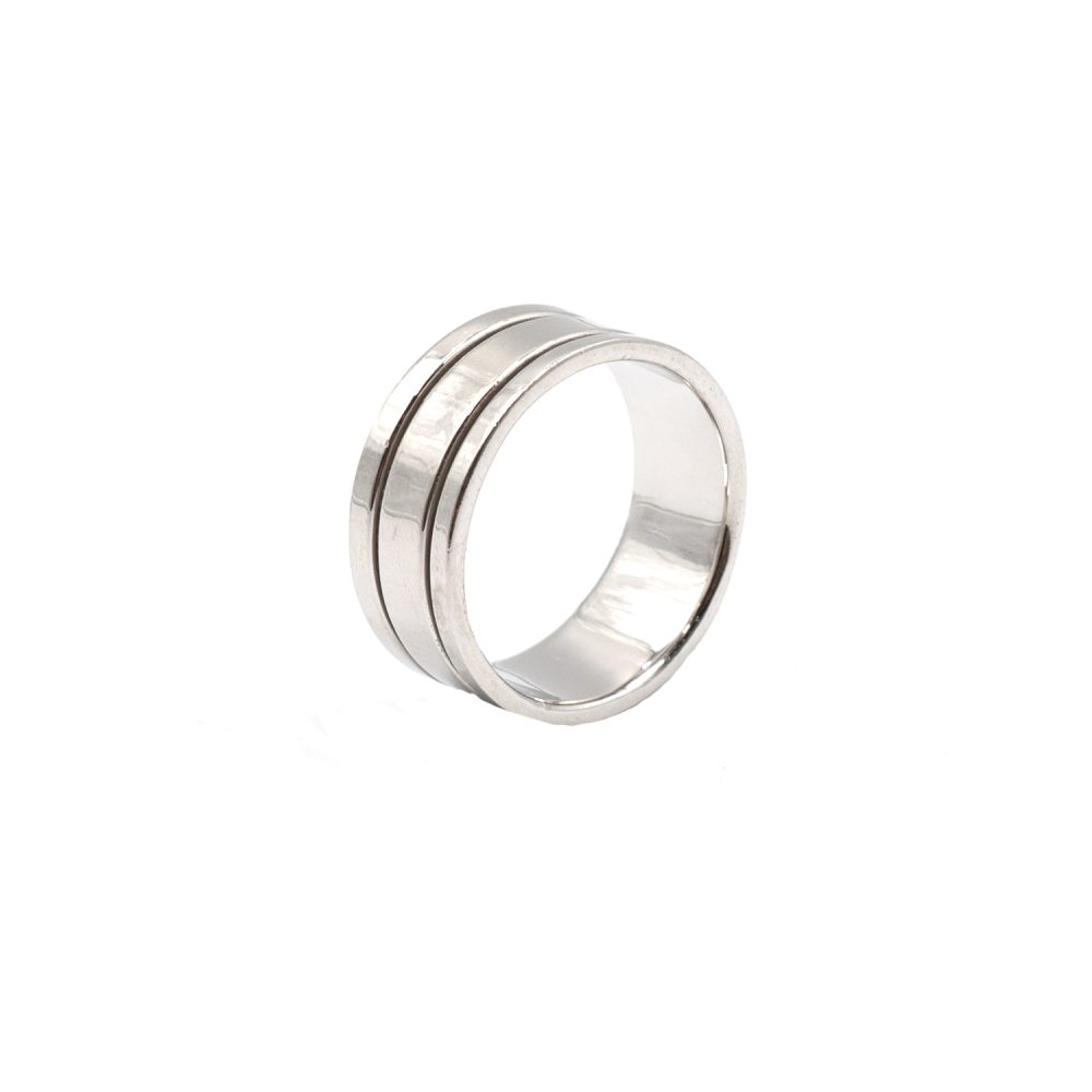 Δαχτυλίδι από Ασήμι Επιπλατινωμένο με Σχέδιο - SL09T823