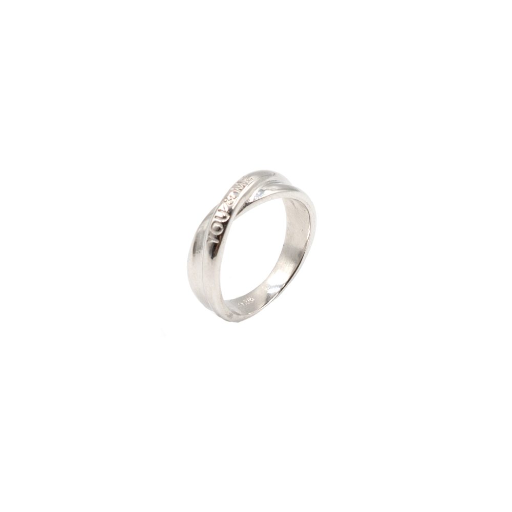 Δαχτυλίδι από Ασήμι Επιπλατινωμένο με Σχέδιο - ST227