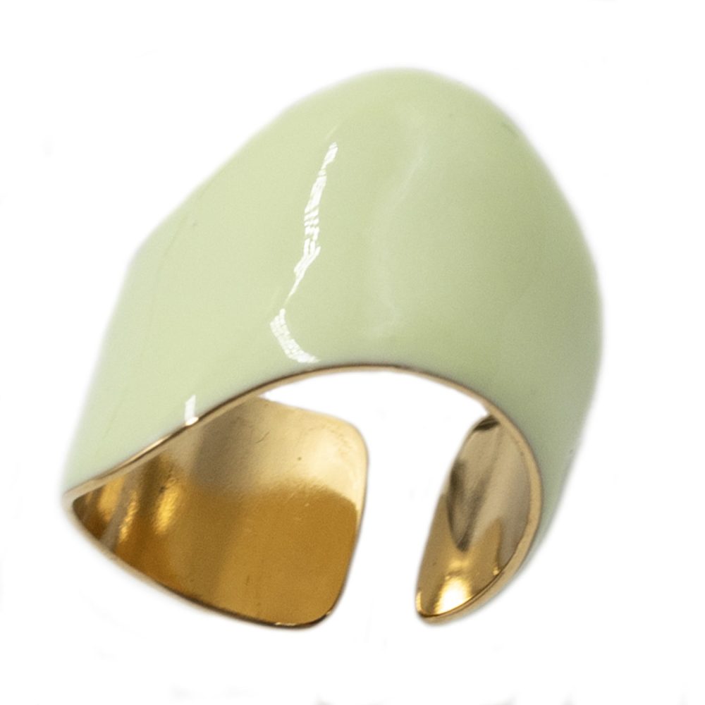 Δαχτυλίδι Ασημένιο Επιχρυσωμένο με Σμάλτο - CSM8724