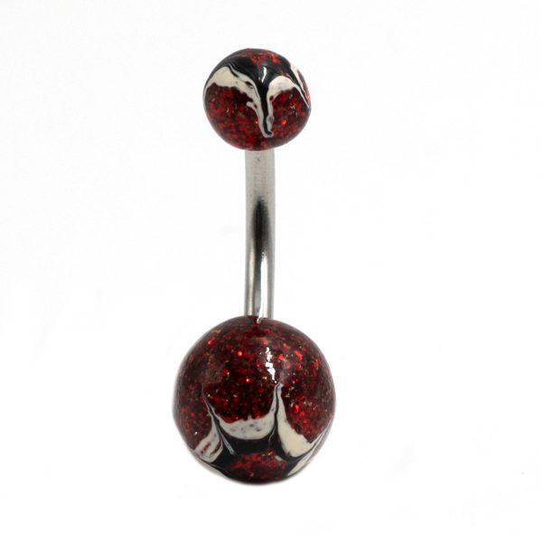 Σκουλαρίκι Αφαλού από Ατσάλι με Τιρκουάζ - BEL136