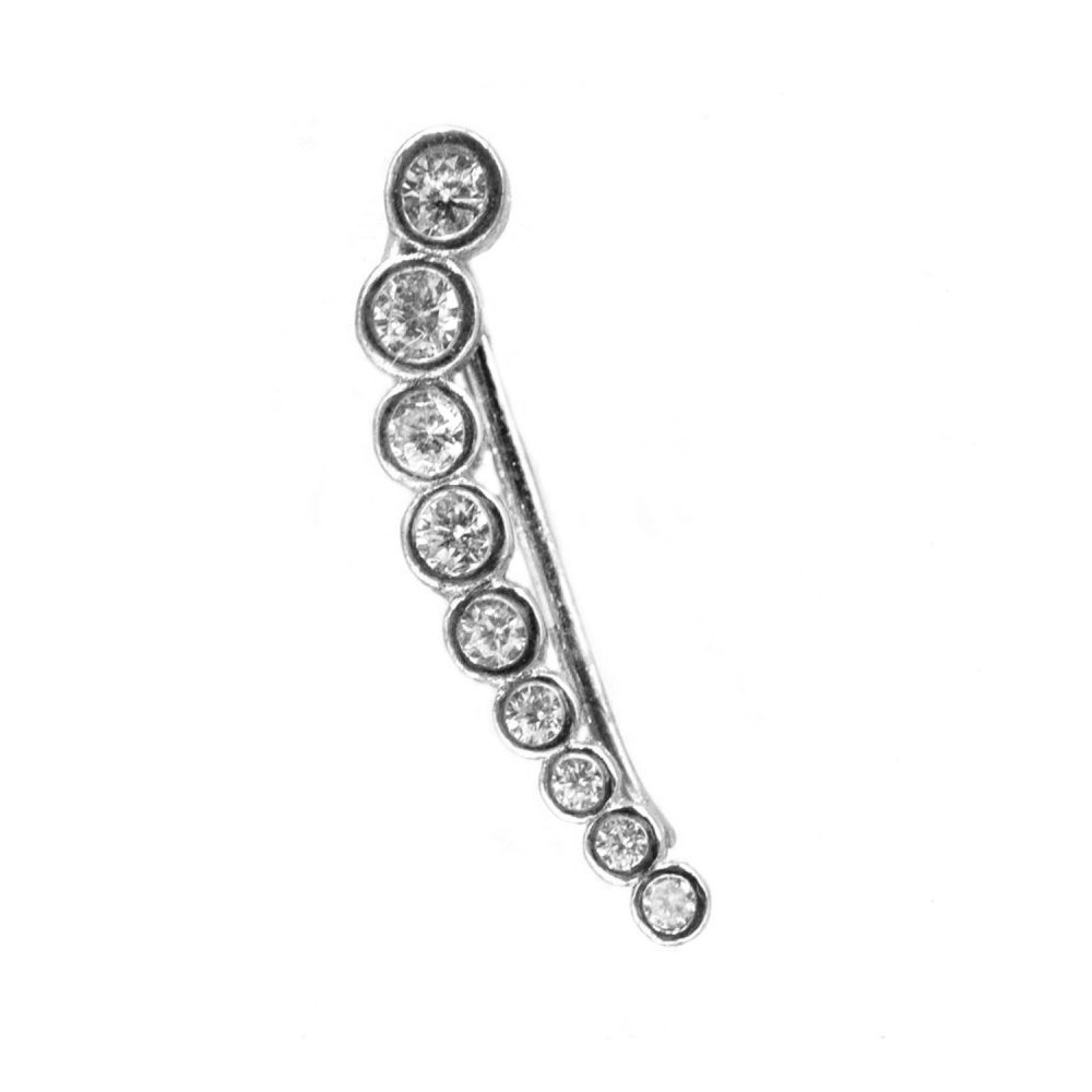 Σκουλαρίκι Αυτιού από Ασήμι με Ζιργκόν - 0182G12