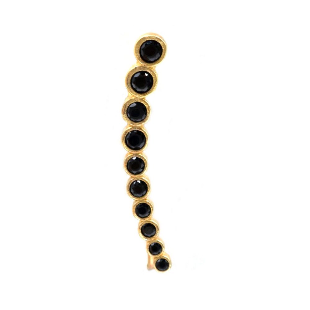 Σκουλαρίκι Αυτιού από Ασήμι Επιχρυσωμένο με Ζιργκόν - AK168