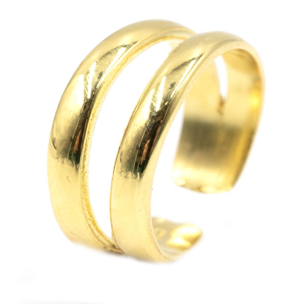 Δαχτυλίδι Ασημένιο Επιχρυσωμένο με Σχέδιο- SL088T5341