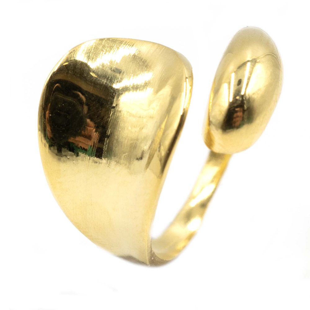 Δαχτυλίδι Ασημένιο Επιχρυσωμένο με Σχέδιο- SL088T5344