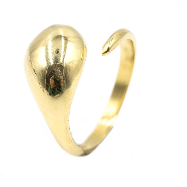 Δαχτυλίδι Ασημένιο Επιχρυσωμένο με Σχέδιο- SL088T5345