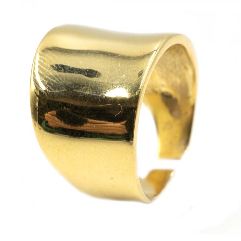Δαχτυλίδι Ασημένιο Επιχρυσωμένο με Σχέδιο- SL088T5346