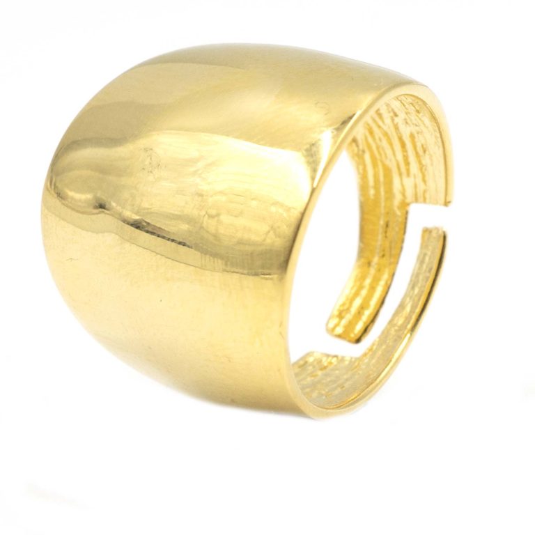 Δαχτυλίδι Ασημένιο Επιχρυσωμένο με Σχέδιο- SL088T5347