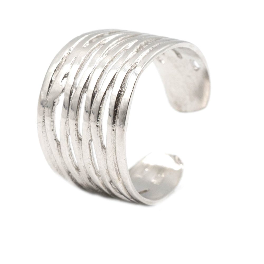 Δαχτυλίδι Ασημένιο Επιπλατινωμένο με Σχέδιο- SL088T535