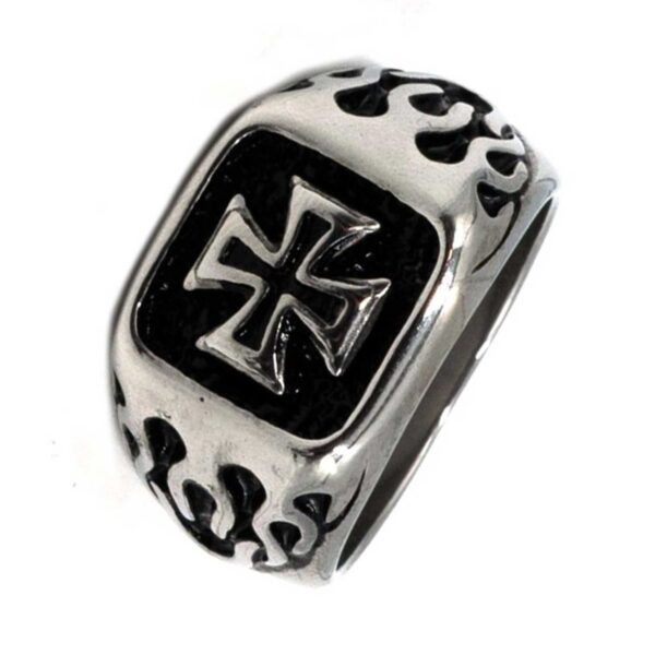 Δαχτυλίδι από Ατσάλι με Ανοδίωση και Σχέδιο - HR4833355