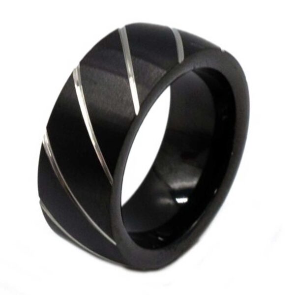 Δαχτυλίδι από Ατσάλι με Ανοδίωση και Σχέδιο - HR4833353