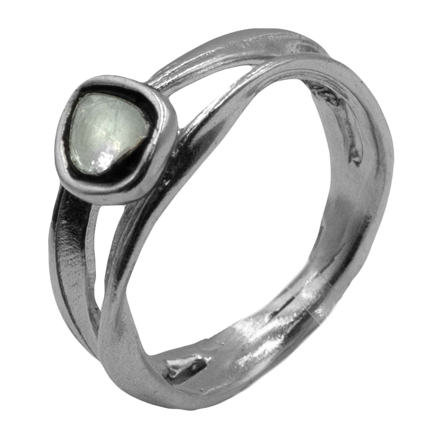 Δαχτυλίδι Μονόπετρο Ασημένιο Επιπλατινωμένο με Ζιργκόν - ITR13