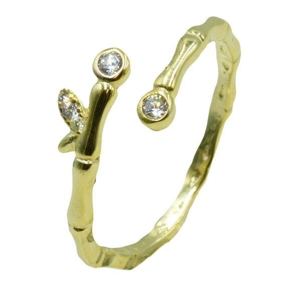 Δαχτυλίδι Ασημένιο Επιχρυσωμένο με Ζιργκόν - ITR44