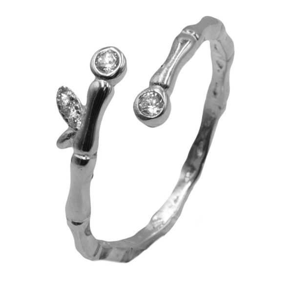 Δαχτυλίδι Ασημένιο Επιπλατινωμένο με Ζιργκόν - ITR43