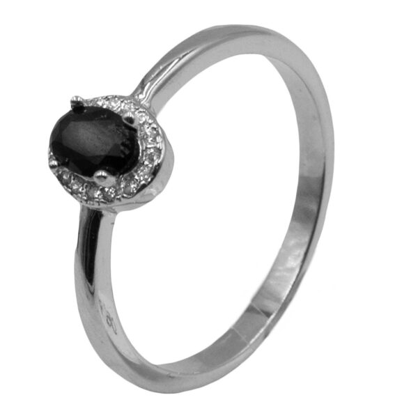 Δαχτυλίδι Μονόπετρο Ασημένιο Επιπλατινωμένο με Ζιργκόν - ITR10