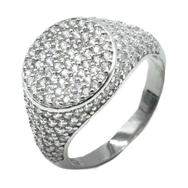 Δαχτυλίδι Ασημένιο Επιπλατινωμένο με Ζιργκόν - ITR1