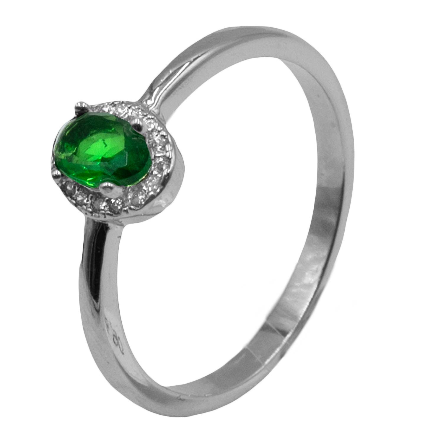 Δαχτυλίδι Μονόπετρο Ασημένιο Επιπλατινωμένο με Ζιργκόν - ITR11