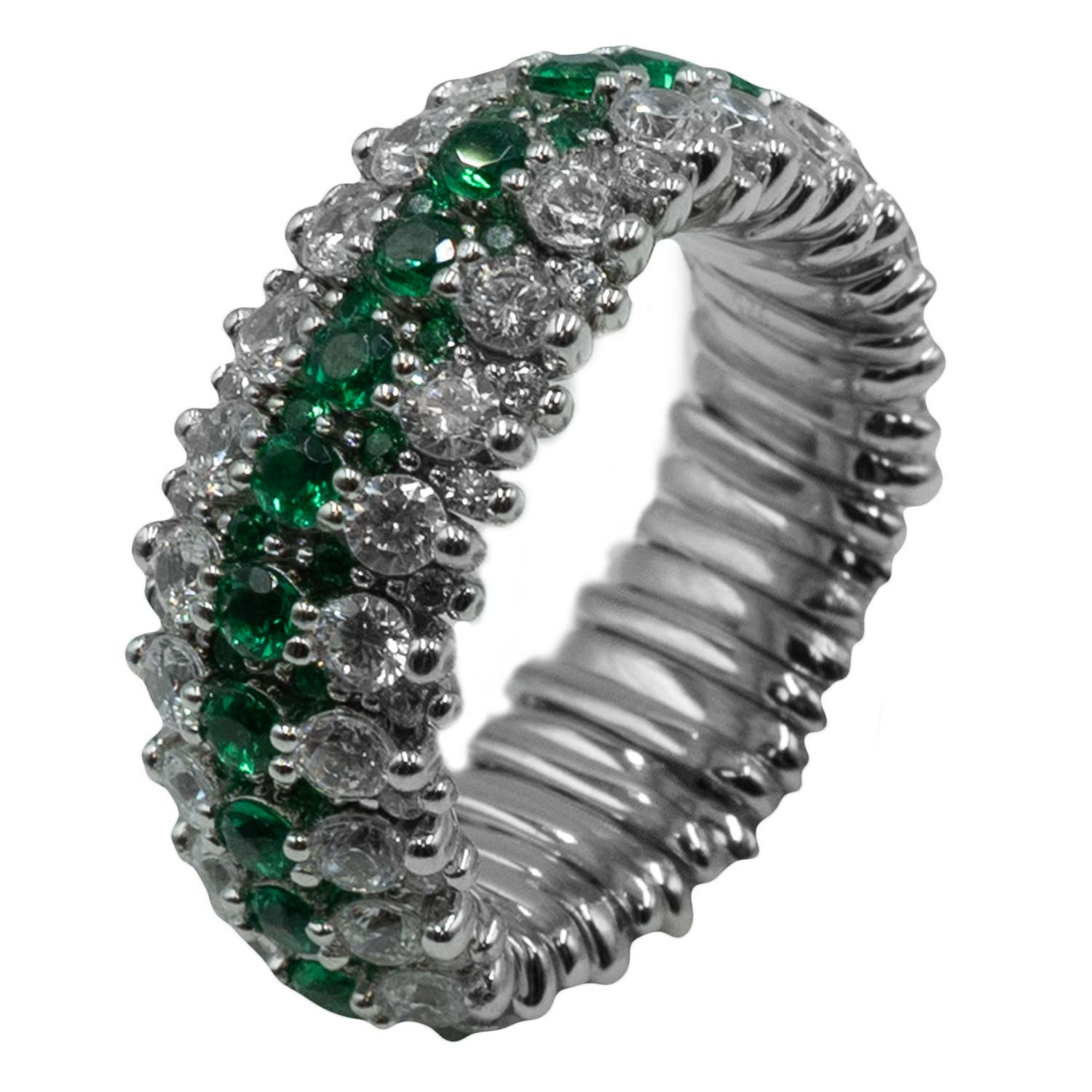 Δαχτυλίδι Ασημένιο Επιπλατινωμένο με Ζιργκόν - ITR46