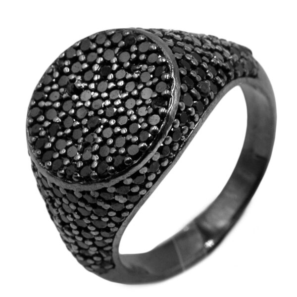 Δαχτυλίδι Ασημένιο με Ανοδίωση και Ζιργκόν - ITR7