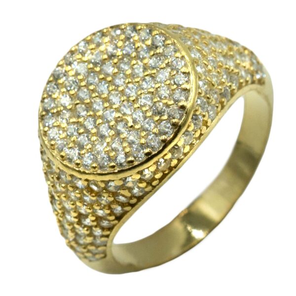 Δαχτυλίδι Ασημένιο Επιχρυσωμένο με Ζιργκόν - ITR5