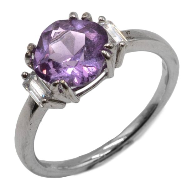 Δαχτυλίδι Μονόπετρο Ασημένιο Επιπλατινωμένο με Ζιργκόν - ITR52