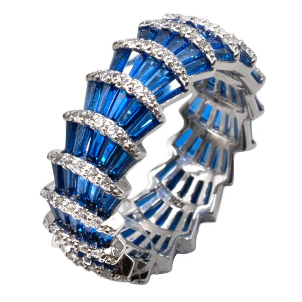 Δαχτυλίδι Ασημένιο Επιπλατινωμένο με Ζιργκόν - ITR54