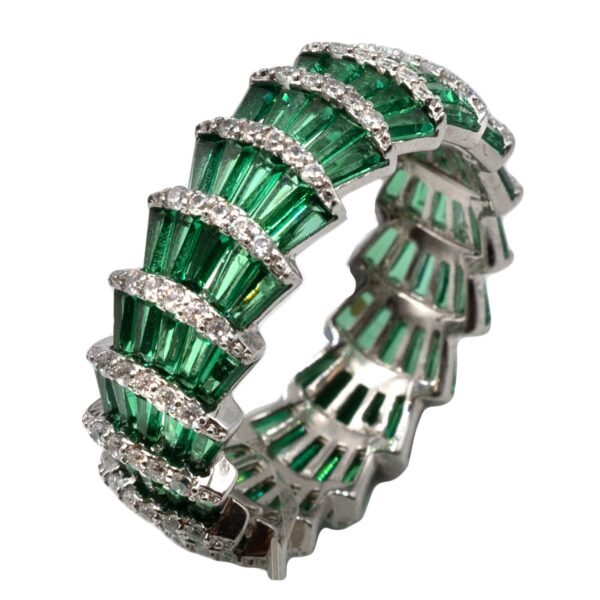 Δαχτυλίδι Ασημένιο Επιπλατινωμένο με Ζιργκόν - ITR55