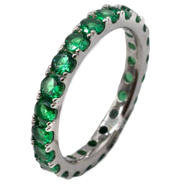 Δαχτυλίδι Ασημένιο Επιπλατινωμένο με Ζιργκόν - ITR58