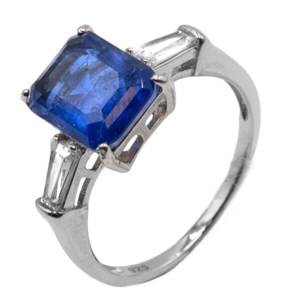 Δαχτυλίδι Μονόπετρο Ασημένιο Επιπλατινωμένο με Ζιργκόν - TR14